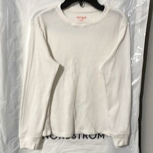 White Cat & Jack long sleeve rib knit shirt youth unisex size 12-14 (L)
